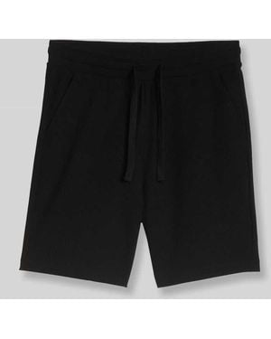 Tom Tailor Regular Fit Sweatshorts aus Baumwoll-Mix - Schwarz