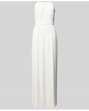 Comma, Jumpsuit im Off-Shoulder-Look mit Drapierungen - Weiß