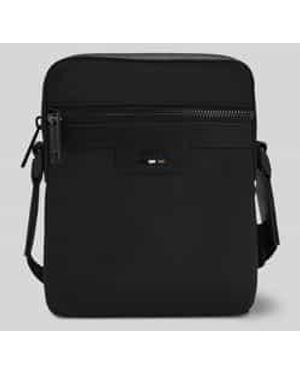 BOSS Schoudertas Met Labeldetails, Model 'Ray' - Zwart