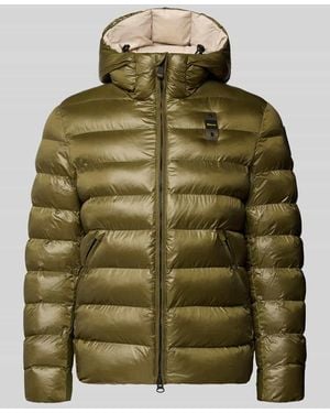 Blauer Usa Steppjacke mit Zweiwege-Reißverschluss Modell 'ADAMS' - Grün