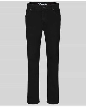 Wrangler Tapered Fit Jeans aus Baumwoll-Mix Modell 'Redford' - Schwarz