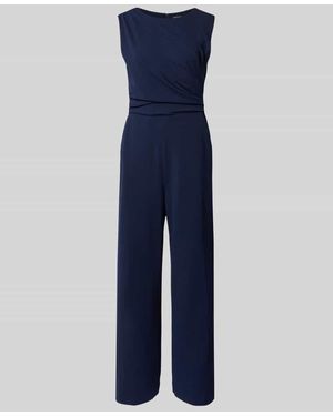 Swing Jumpsuit mit Rundhalsausschnitt - Blau