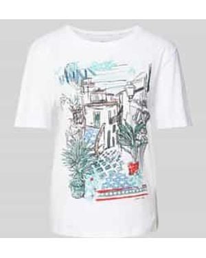 Marc Cain T-shirt Met Motiefprint - Wit