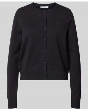 Review Strick-Cardigan aus Viskose-Mix mit langen Ärmeln - Blau