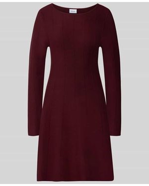 Vila Strickkleid mit Rundhalsausschnitt Modell 'VALUNI' - Lila