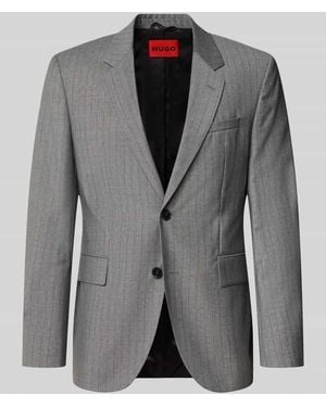 HUGO Regular Fit Sakko aus Wolle mit Pattentaschen - Grau