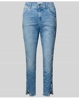 ANGELS Slim Fit Hose mit Kontrastpaspeln Modell 'Ornella' - Blau