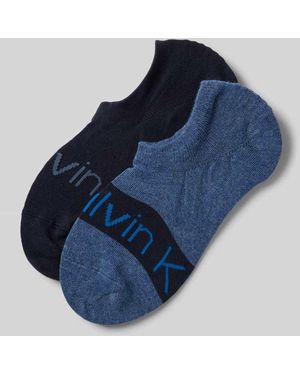 Calvin Klein Sneakersocken Mit Label-Print - Blau