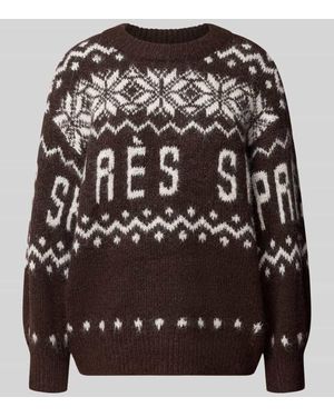 Vero Moda Pullover mit kontraststarkem Schriftzug - Grau