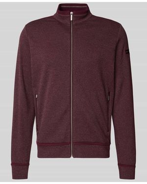 Bugatti Sweatjacke mit Stehkragen - Lila