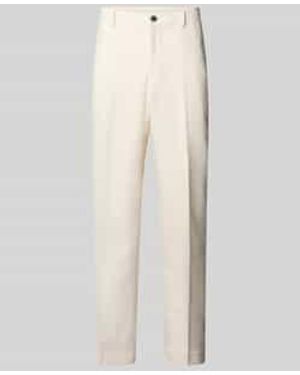 SELECTED Regular Fit Pantalon Van Mix Van Katoen En Linnen Model 'Rafa' - Wit