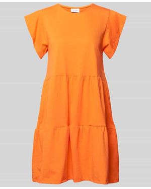 Vila Minikleid Im Stufen-Look Modell 'Summer' - Orange