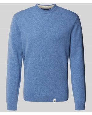 COLOURS & SONS Strickpullover Mit Label-Details - Blau