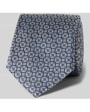Willen Krawatte aus Seide im Allover-Look (8 cm) - Blau