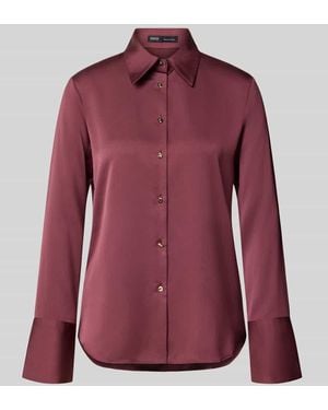 Mango Slim Fit Bluse aus Satin Modell 'IDEALE' - Rot