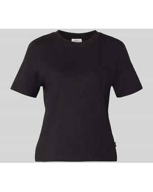 S.oliver Regular Fit T-Shirt aus reiner Baumwolle - Schwarz