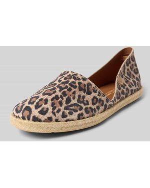 Verbenas Espadrilles im Animal-Look Modell 'CARMEN LEOPARDO' - Braun
