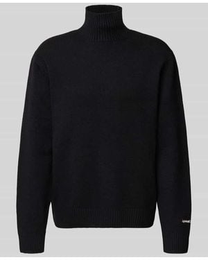 Jack & Jones Strickpullover mit gerippten Abschlüssen Modell 'NORREBRO' - Schwarz