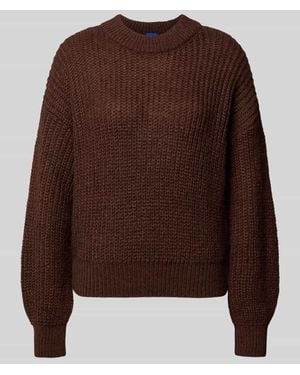 HUGO Regular Fit Pullover aus Material-Mix mit Alpaka-Anteil Modell 'Slogeryna_B' - Braun