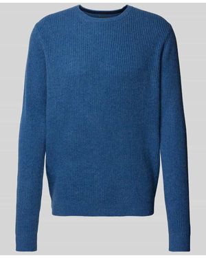 Fynch-Hatton Strickpullover Mit Rundhalsausschnitt - Blau