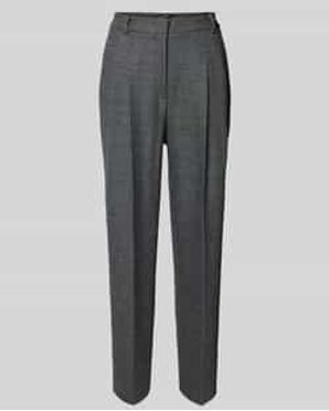 Cambio Regular Fit Stoffen Broek Met Bandplooien, Model 'Emilie' - Grijs