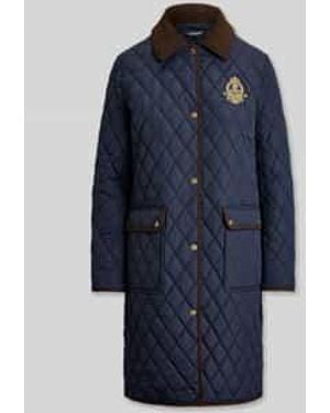 Ralph Lauren Lange Gewatteerde Jassen - Blauw