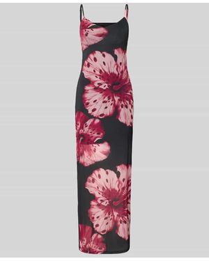 ONLY Schmales Freizeitkleid mit Allover-Muster Modell 'MAGDA' - Rot