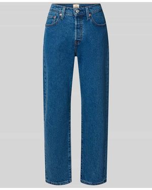 Levi's Mom Fit Jeans aus Baumwoll-Mix Modell '501®' - Blau