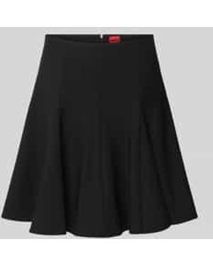 HUGO Minirok Met Viscose, Model 'Rejuli' - Zwart