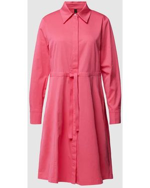 Marc Cain Knielanges Kleid mit Umlegekragen - Pink