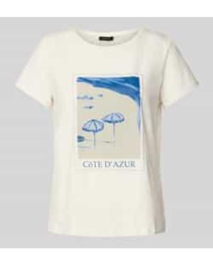 MORE&MORE T-shirt Met Geribde Ronde Hals - Meerkleurig