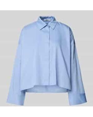 Opus Overhemdblouse Met Blinde Knoopsluiting, Model 'Fundra' - Blauw