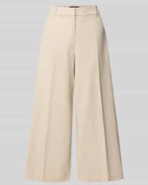 S.oliver Wide Leg Culotte Van Een Mix Van Lyocell En Katoen - Naturel