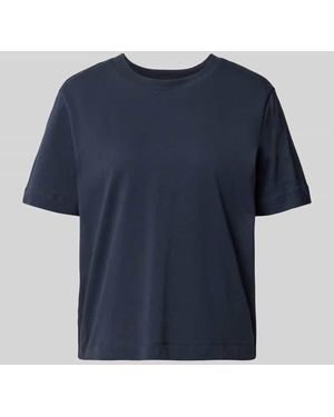SELECTED Boxy Fit T-Shirt aus Baumwoll-Viskose-Mix Modell 'ESSENTIAL' - Blau