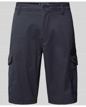 Tom Tailor Regular Fit Cargoshorts Aus Baumwoll-Mix - Blau