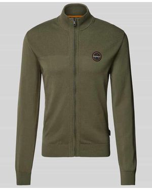 Napapijri Strickjacke Mit Stehkragen Modell 'Derri' - Grün