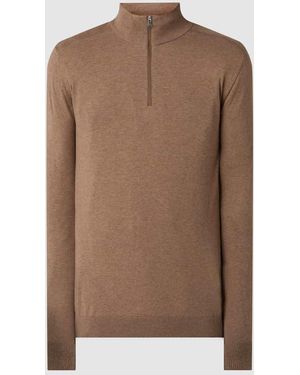 SELECTED Strickpullover Mit Stehkragen - Braun