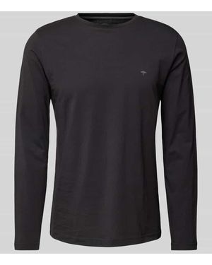 Fynch-Hatton Longsleeve Mit Logo-Print - Schwarz