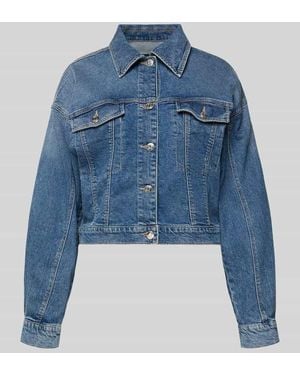 Zero Jeansjacke mit Brusttaschen und Knopfleiste - Blau