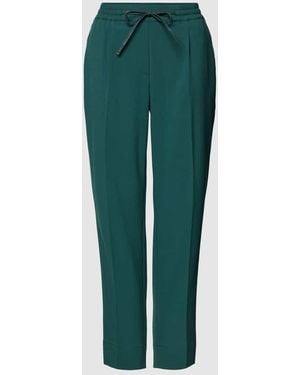 Opus Stoffhose in verkürztem Design Modell 'Melosa' - Grün