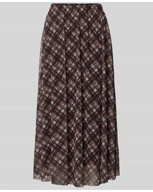 Smith & Soul Maxi-Rock aus Mesh im Allover-Look - Braun