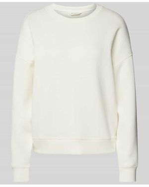 MSCH Copenhagen Oversized Sweatshirt mit gerippten Abschlüssen Modell 'Ima' - Weiß