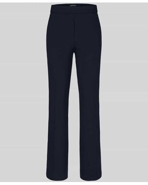SteHmann Regular Fit Gerade Hose aus Viskose-Mix Modell 'Editta' - Blau