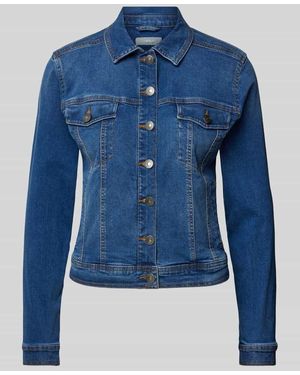 Fransa Jeansjacke Mit Brustpattentaschen Modell 'Vocut' - Blau