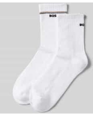 BOSS Sokken Met Labelstitching - Wit