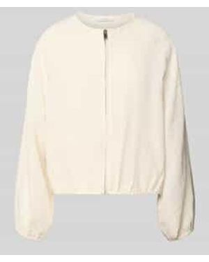 Opus Blouson Van Viscosemix Met Ronde Hals Model 'Jarosa' - Naturel
