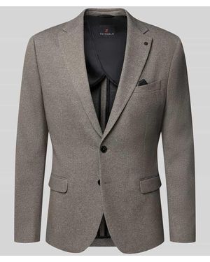 Zuitable Slim Fit Sakko mit Baumwoll-Anteil Modell 'Nick' - Grau