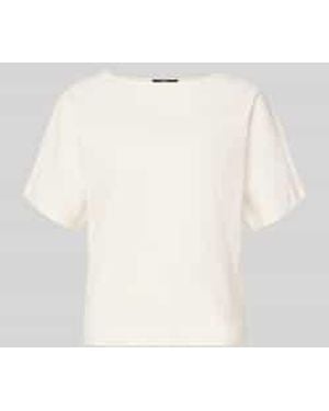 Zero T-Shirt Met Structuurpatroon En Boothals - Wit