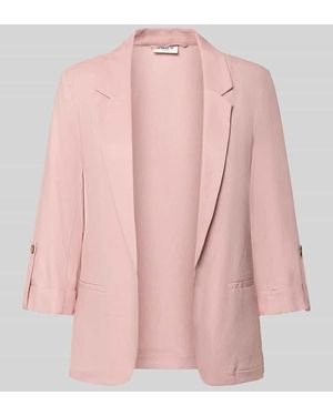 ONLY Relaxed Fit Blazer aus Viskose-Leinen-Mix Modell 'GOA' - Pink