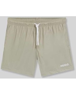 HUGO Badehose mit Tunnelzug Modell 'HAITI' - Natur